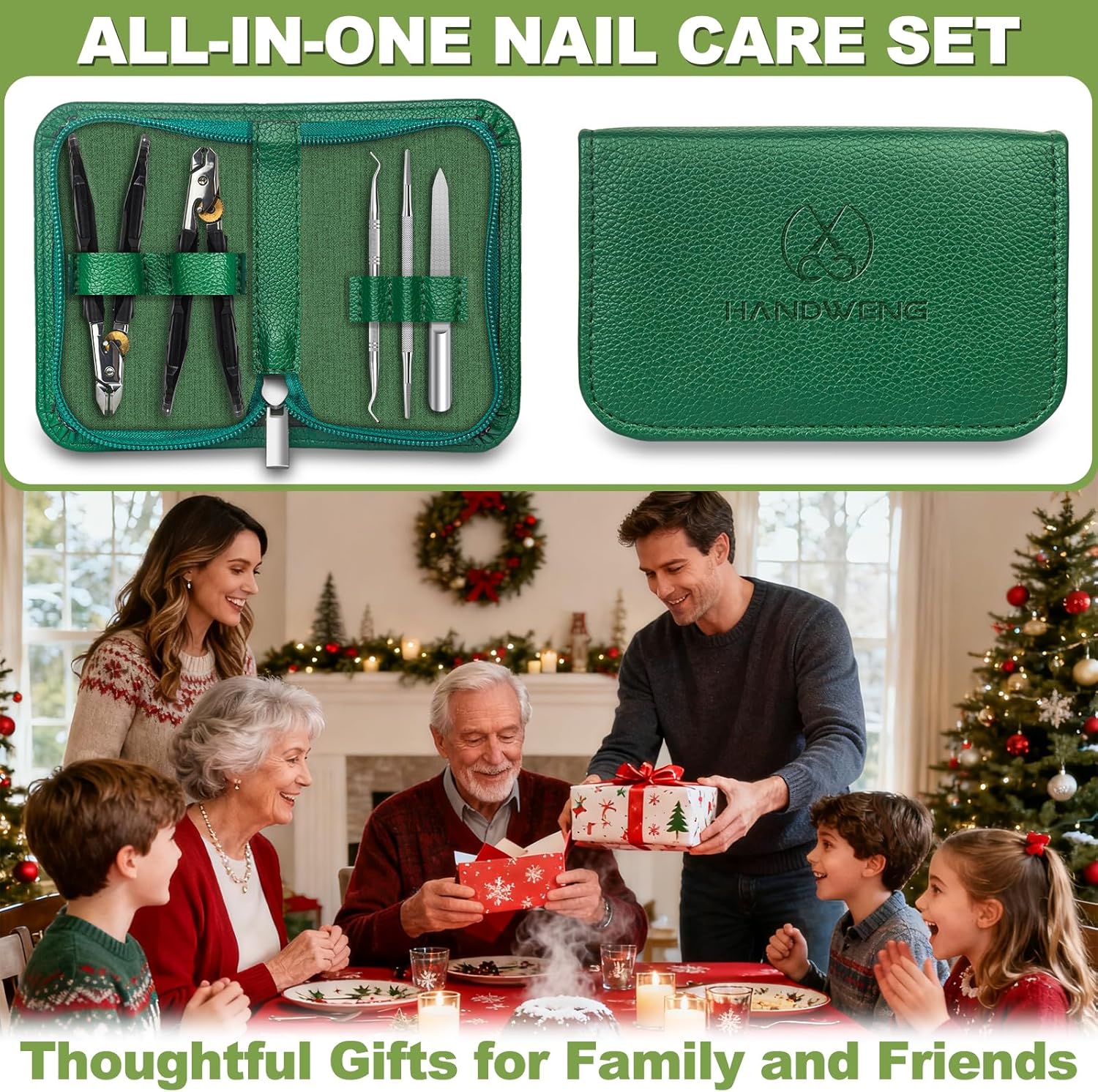 Toenail Clippers for Thick Toenails, Wide Jaw Opening Nail Clippers, Heavy Duty Ingrown Toenail Clippers Nail Cutters, Ultra Sharp Slanted Nail Clippers with Long Handle